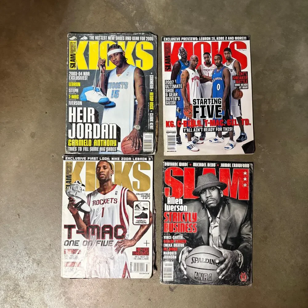VTG Y2k NBA Kicks Slam Magazine Bundle x 4